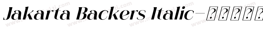 Jakarta Backers Italic字体转换
